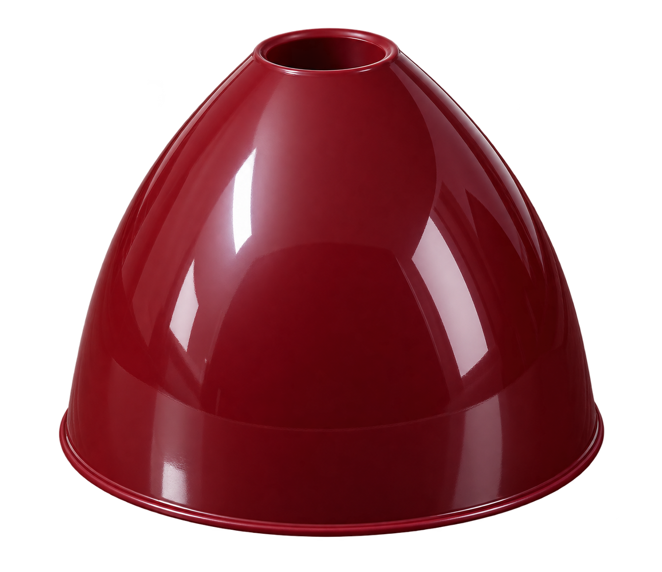 Red moulded plastic canopy part developed from concept to production