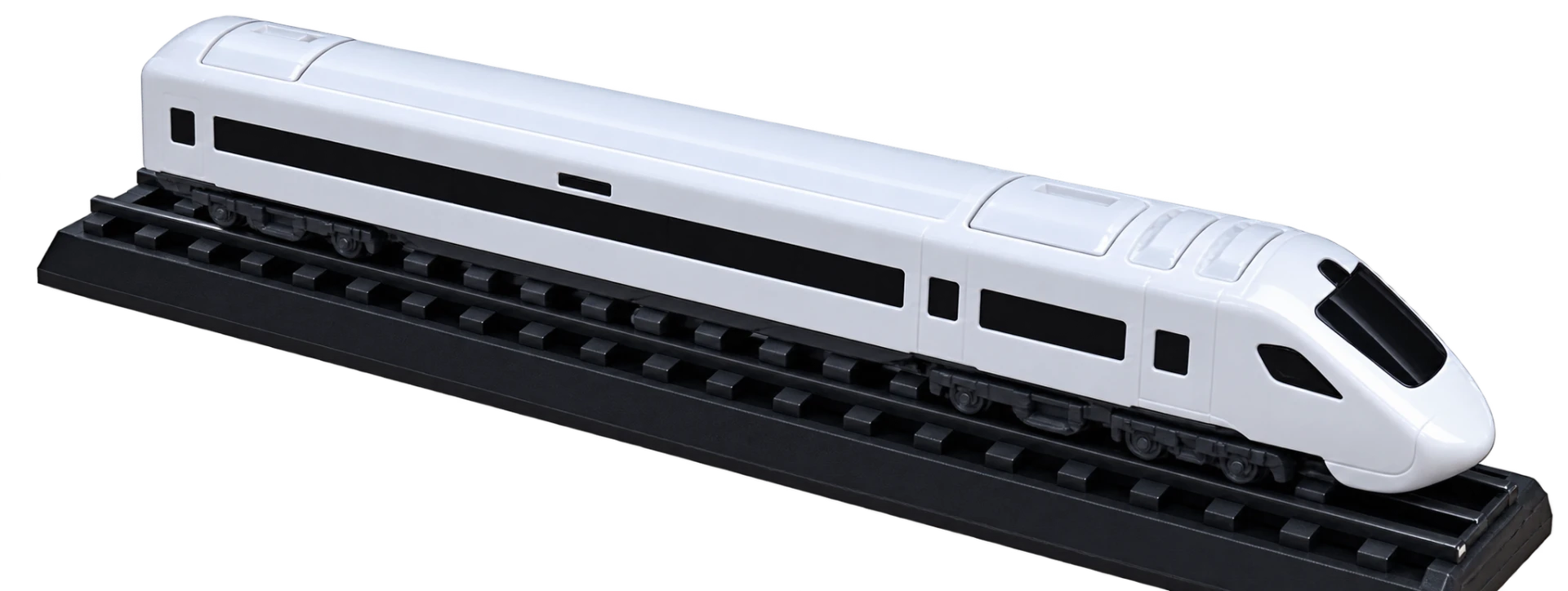 Miniature train model with track